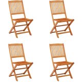Maison Chic Zložljivi Vrtni Stoli - Stol za vrti 4 kosi trden evkaliptusov les JS2902, (21876381) | Shoptok.si