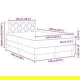 Box spring krevet Tamno siva 120 x 200 cm tkanina | shoptok.hr
