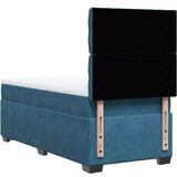 vidaXL Box spring postelja z vzmetnico modra 100x200 cm žamet, (21305298) | Shoptok.si