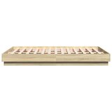  Okvir kreveta s LED svjetlima boja hrasta sonome 140 x 200 cm | shoptok.hr