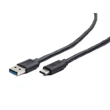 CCP-USB3-AMCM-0.1M kabel USB 3.0 AM na Type-C 0,1m črn, (5000136447)