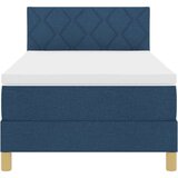 Box Spring Krevet s Madracem Plavi 90x200 cm Tkanina | shoptok.hr