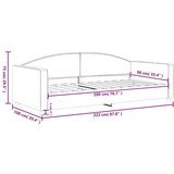 vidaXL Dnevni krevet tamnosivi 90 x 200 cm od tkanine | shoptok.hr