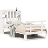 vidaXL Krevet s regalom za knjige bez madraca bijeli 90x200cm borovina | shoptok.hr