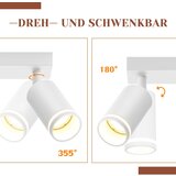 Nettlife Moderna bela stropna svetilka: 3 nastavljivi kovinski stropni reflektorji, stropna svetilka GU10, za spalnico, brez žarnice, (22116853) | Shoptok.si