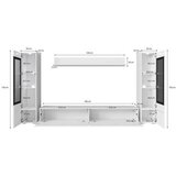 Livetastic Dnevni Regal Vera, Črna Marmorirana, 4-Delno, Led | Shoptok.si