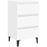  Noćni ormarić s metalnim nogama bijeli 40 x 35 x 69 cm | Eponuda.com