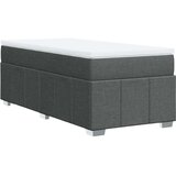 vidaXL Box spring postelja z vzmetnico temno siva 90x200 cm blago | Shoptok.si