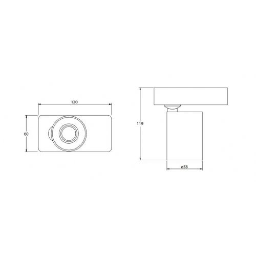 Gtv Crni reflektor ø 6 cm Santo – | shoptok.hr
