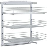  Izvlačna žičana košara s 3 razine srebrna 47x35x56 cm | shoptok.hr