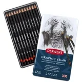 Graphic Medium set grafitnih olovaka 6B–4H, 12 komada u metalnoj kutiji (34214)