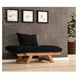 Hanah home vrtna sofa s jednim sjedištem i jastukom, tikovina i crna | Eponuda.ba