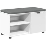  Klupa za hodnik s jastukom s policom Bijeli 80 x 38 x 46 cm | Eponuda.ba