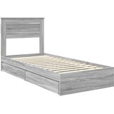 Krevet s od storage Siva Sonoma 100 x 200 cm Konstruirano drvo | shoptok.hr