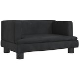 Maison Chic Otroški kavč - Otroški divan - Otroški sedež črn 60x40x30 cm žamet, (21729689) | Shoptok.si