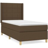  Krevet s oprugama i madracem tamnosmeđi 80x200 cm od tkanine | shoptok.hr