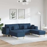  Kavč z blazino 3 pcs Modra blago, (5000138072) | Shoptok.si