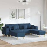  Tkaninska sofa s jastukom 3 pcs Plava 208 cm tkanina Cijene