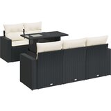 vidaXL 6-dijelni set vrtnih sofa s jastucima crni od poliratana | shoptok.hr