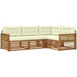  Set vanjskih sofa 4 kom. Prirodna i krem | shoptok.hr