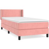 vidaXL Box spring krevet s madracem ružičasti 100x200 cm baršunasti | shoptok.hr