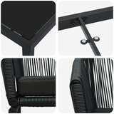  Vrtni set za objed 7 kom. Crna Čelik s prahom premazan | shoptok.hr
