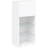  5-dijelni zidni TV elementi s LED bijeli od konstruiranog drva | shoptok.hr