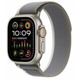 Apple watch Ultra2 cellular, 49mm titanium case w green/grey trail loop - m/l Cene