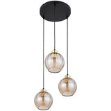  Luster na sajli DEVI 3xE27/15W/230V crna/zadimljeno bež | Eponuda.com
