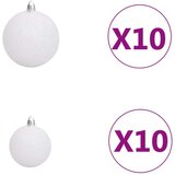  Umjetno božićno drvce 300 LED sa šarkama i kuglicama 210 cm | shoptok.hr