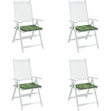  Jastučići za stolice 4 pcs Zelena i bijela 50 x 50 x 4 cm | Eponuda.com
