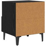 vidaXL Nočna omarica s predalom 2 pcs Črni hrast 40 x 35 x 47.5 cm | Shoptok.si