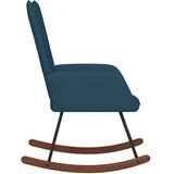  Stolica za ljuljanje plava baršunasta | shoptok.hr