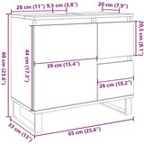vidaXL Kopalniška omara za umivalnik Stari les 65x33x60 cm | Shoptok.si