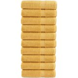 vidaXL Premium brisače 10 kosi zlata 70x140 cm 600 g/m2 100 % bombaž | Shoptok.si