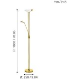 Eglo 93877 - led prigušiva lampa baya 1 LED/20W + LED/2,5W mesing | Eponuda.com