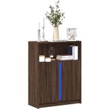  Komoda s LED svjetlima boja hrasta 77 x 34 x 100 cm drvena | shoptok.hr
