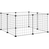  Kavez za kućne ljubimce s 8 panela, crni, 35 x 35 cm, čelik | Eponuda.com