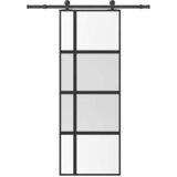 vidaXL Klizna vrata s priborom 76 x 205 cm kaljeno staklo i aluminij | shoptok.hr