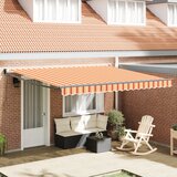 vidaXL Ručna Povuća Tenda Žuta i Narančasta 400x300 cm Cijene