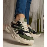 Gemre Green women's sports sneakers with glitter Maleda | Shoptok.si