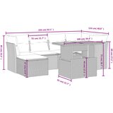  7-dijelni set vrtnih sofa od poliratana s jastucima bež | shoptok.hr