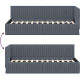  Kutni okvir kreveta Tamno siva 80 cm x 200 cm Baršun | shoptok.hr