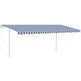  Automatska tenda sa senzorom LED 5x3 m plavo-bijela | shoptok.hr