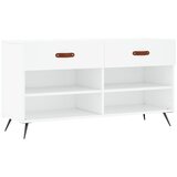  Klupa za cipele sjajna bijela 102x35x55 cm konstruirano drvo | shoptok.hr