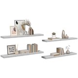  Plutajuće zidne police 4 kom boja betona 120x23,5x3,8 cm MDF | Eponuda.ba