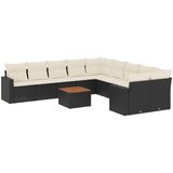  The Living Store Vrtna sedežna garnitura 11-delna z blazinami črn poli ratan - Vrtna Sedežna Garniture, (21443806) | Shoptok.si