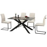 XXXL Jedilna Garnitura Brisbane, Bela, Siva, 5-Delno | Shoptok.si