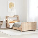 Maison Chic Posteljni okvir - Enojna postelja - Postelja za odrasle brez vzmetnice 100x200 cm trdna borovina-J6501, (21768397) | Shoptok.si