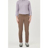 AC&Co / Altınyıldız Classics Men's Light Brown Slim Fit Slim Fit Cotton Side Pocket Flexible Chino Trousers Cene